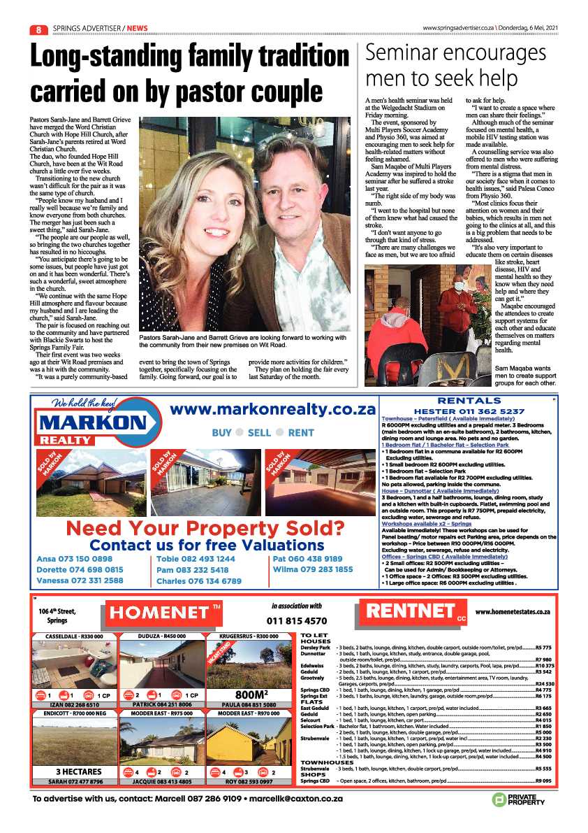 Springs Advertiser 7 May 2021 page 8