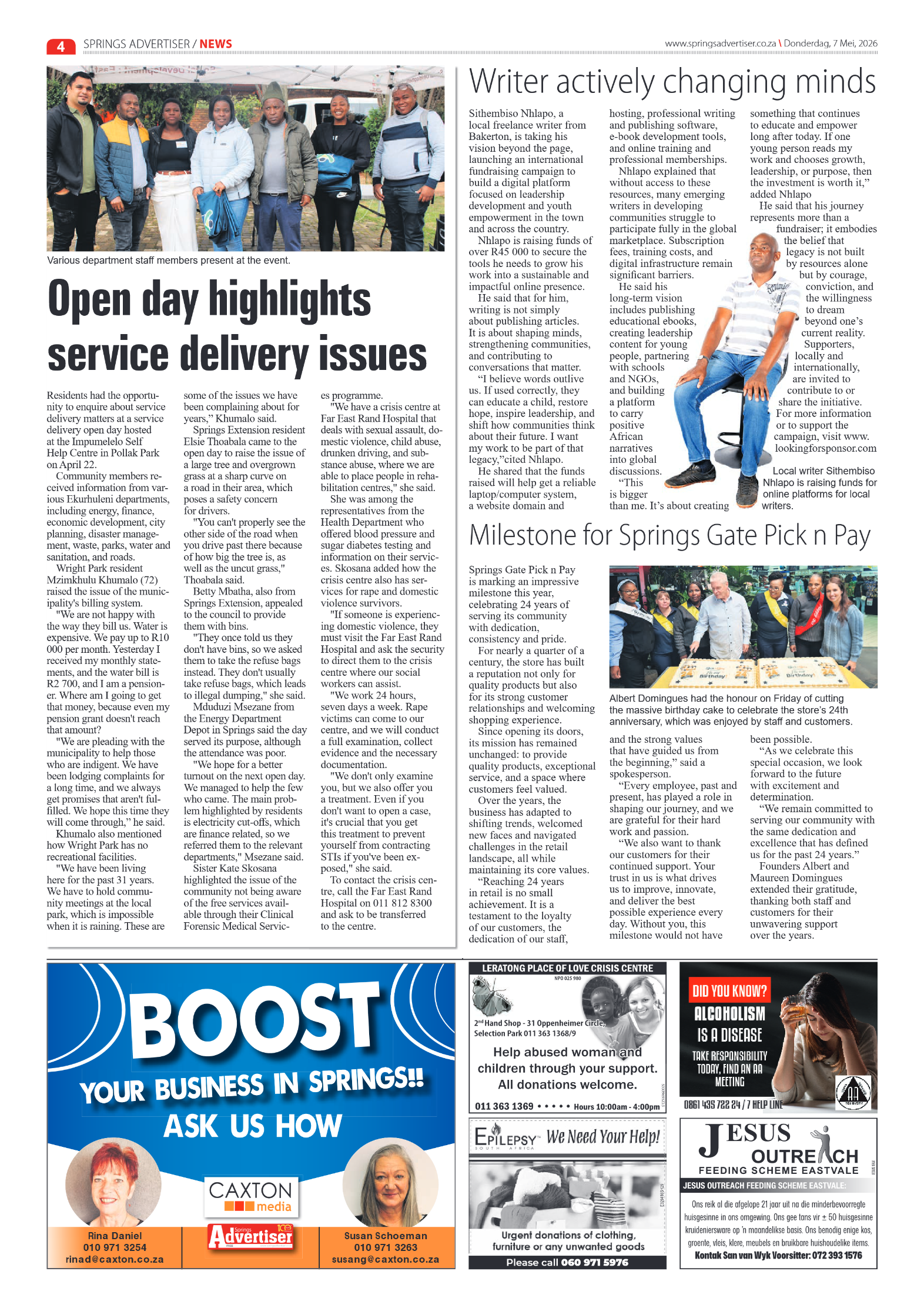 Springs Advertiser 7 May 2026 page 4