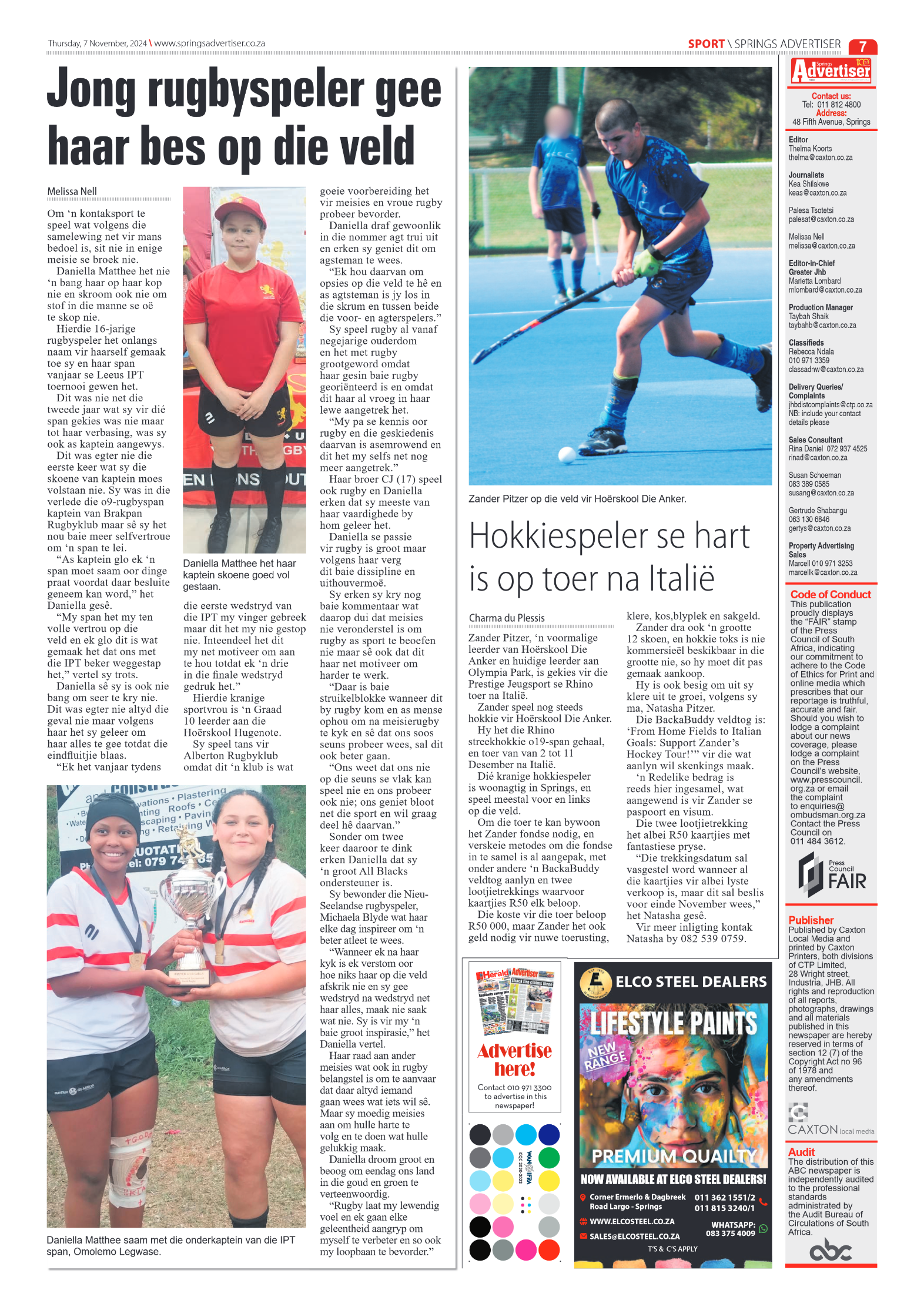 Springs Advertiser 7 November 2024 page 7
