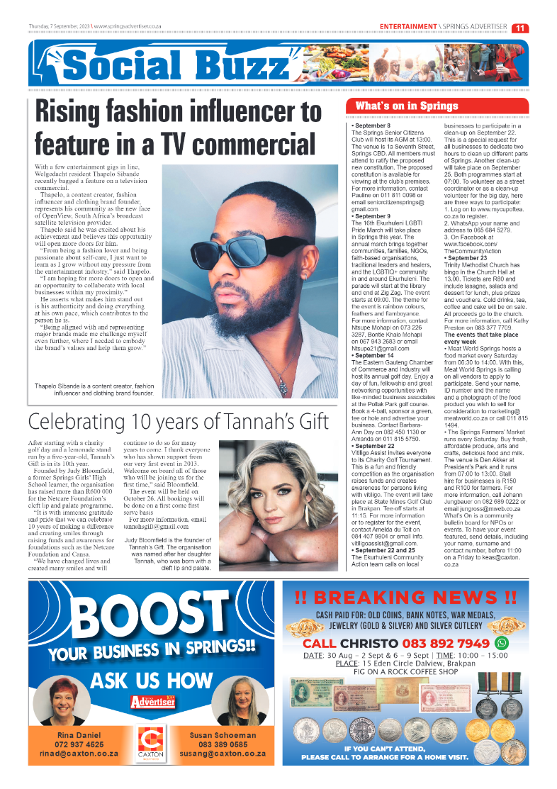 Springs Advertiser 7 September 2023 page 11