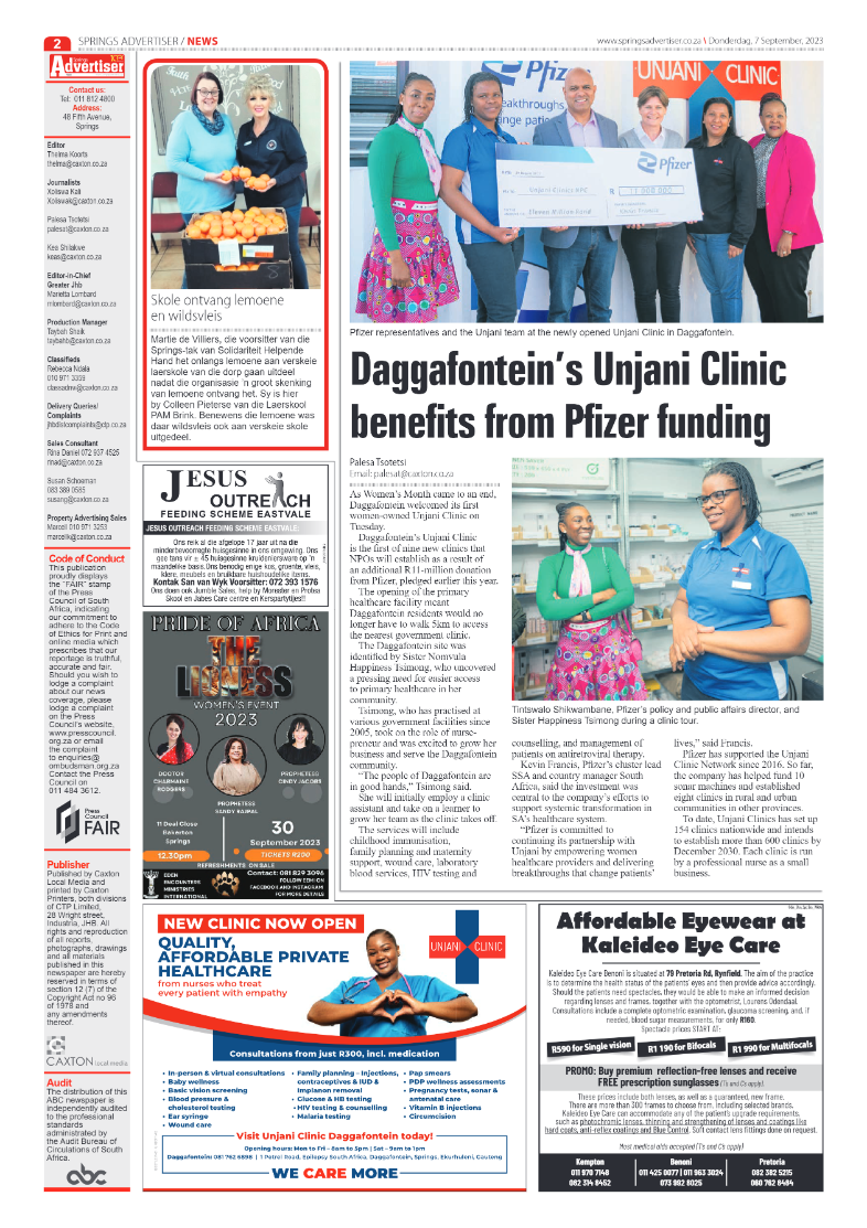 Springs Advertiser 7 September 2023 page 2