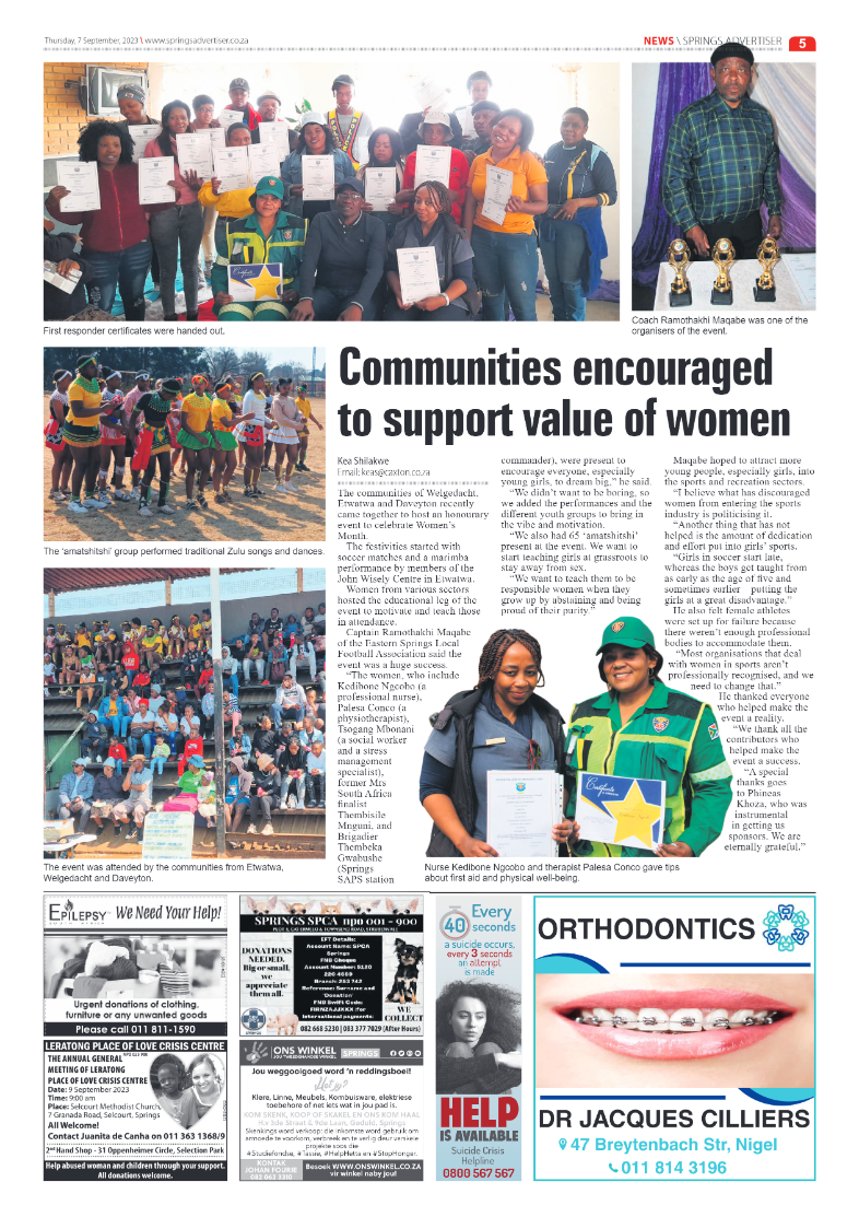 Springs Advertiser 7 September 2023 page 5