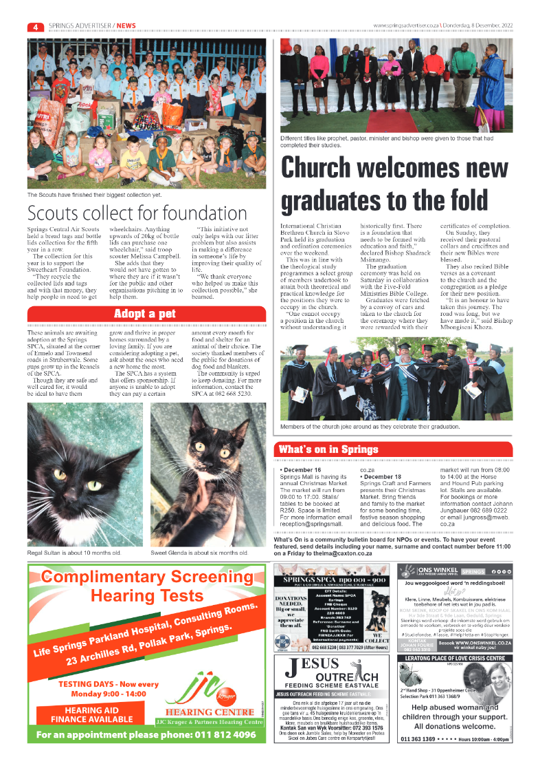 Springs Advertiser 8 Dec 2022 page 4