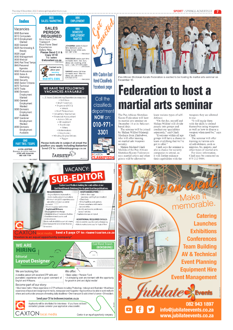 Springs Advertiser 8 Dec 2022 page 7