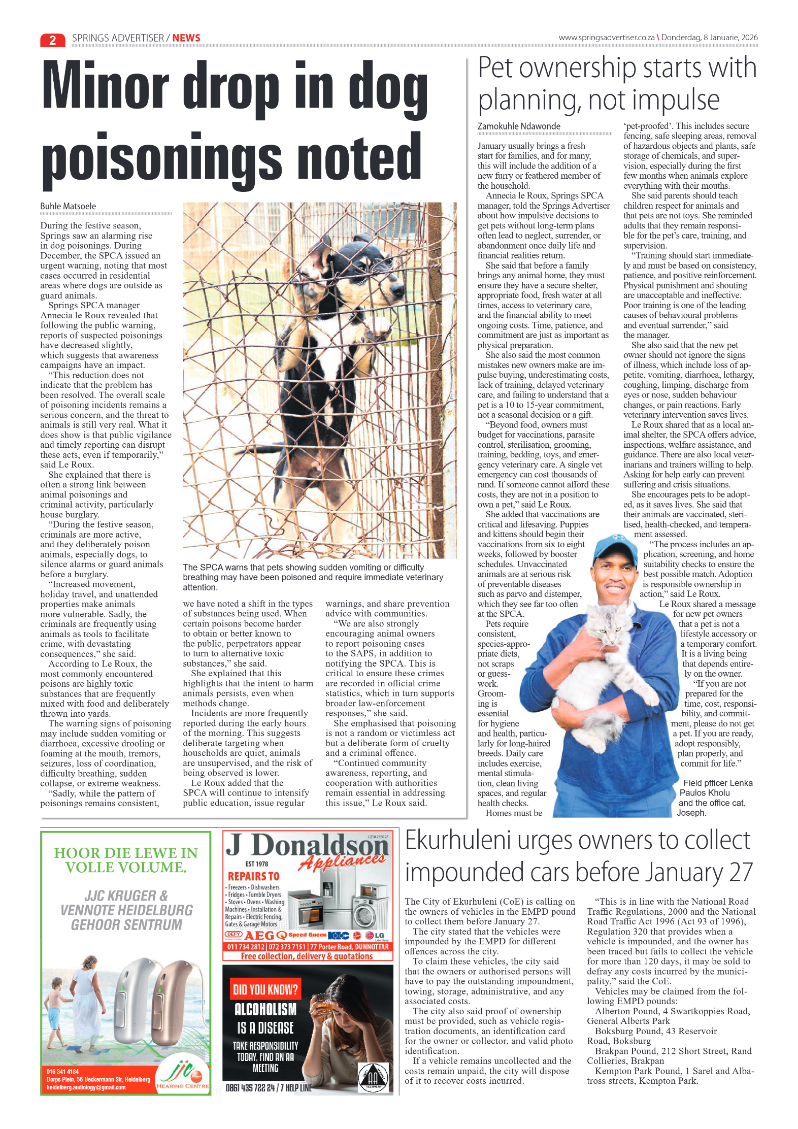 Springs Advertiser 8 January 2026 page 2