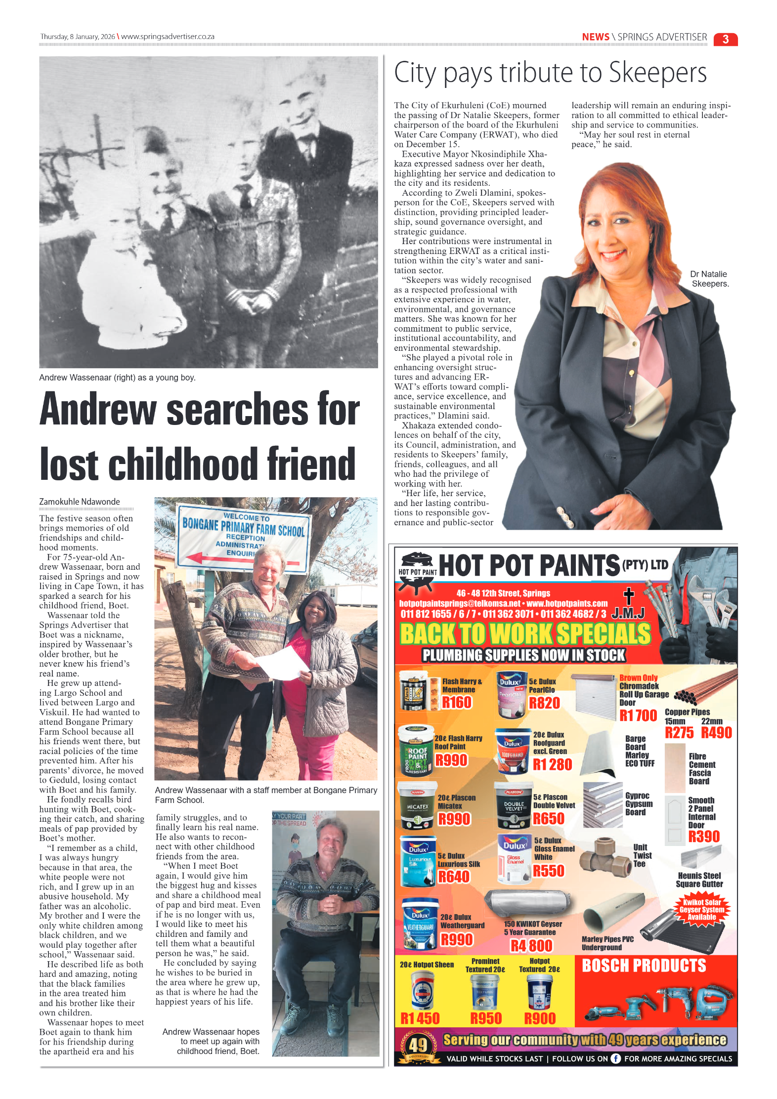 Springs Advertiser 8 January 2026 page 3