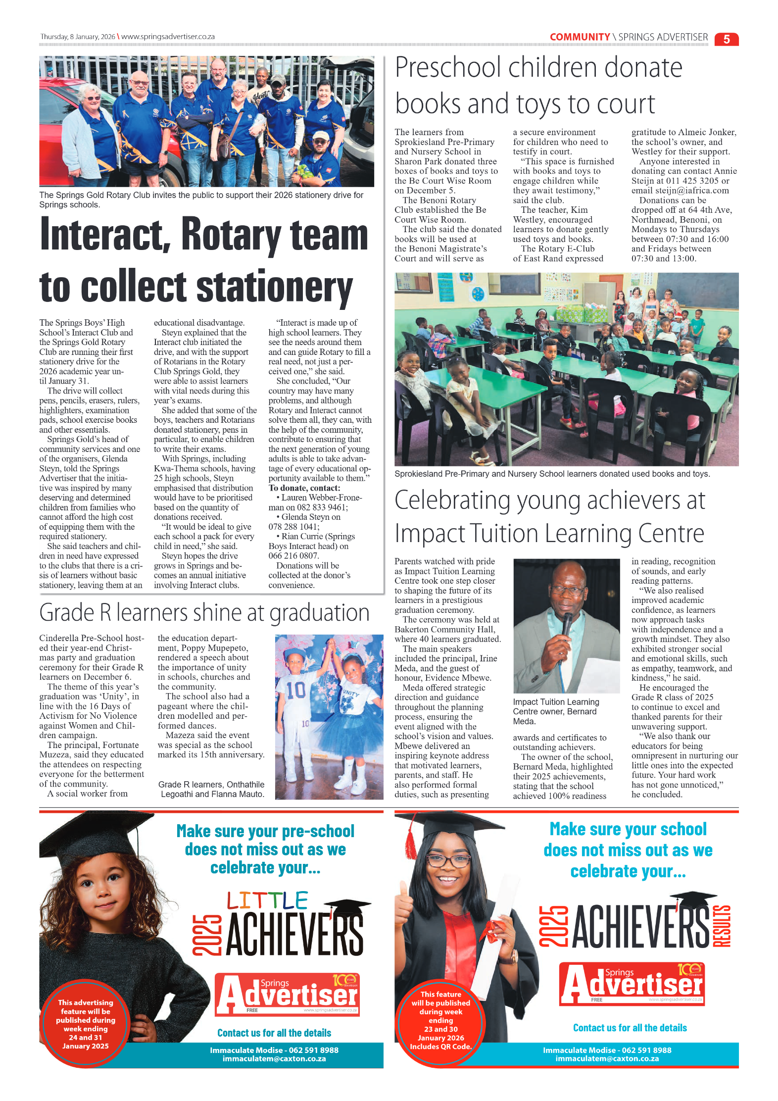 Springs Advertiser 8 January 2026 page 5