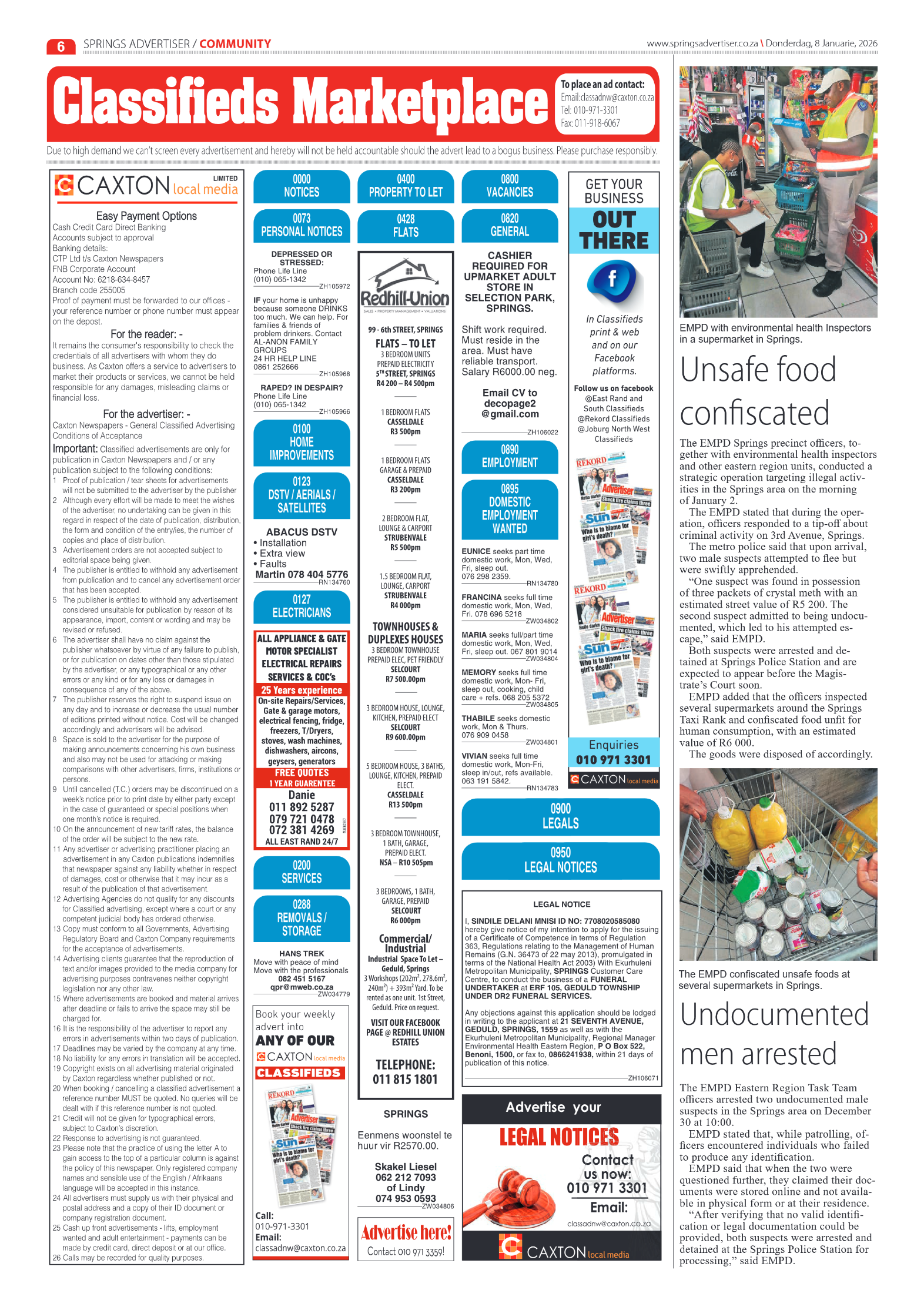 Springs Advertiser 8 January 2026 page 6