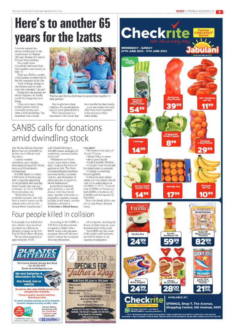 Springs Advertiser 8 June 2023 page 5