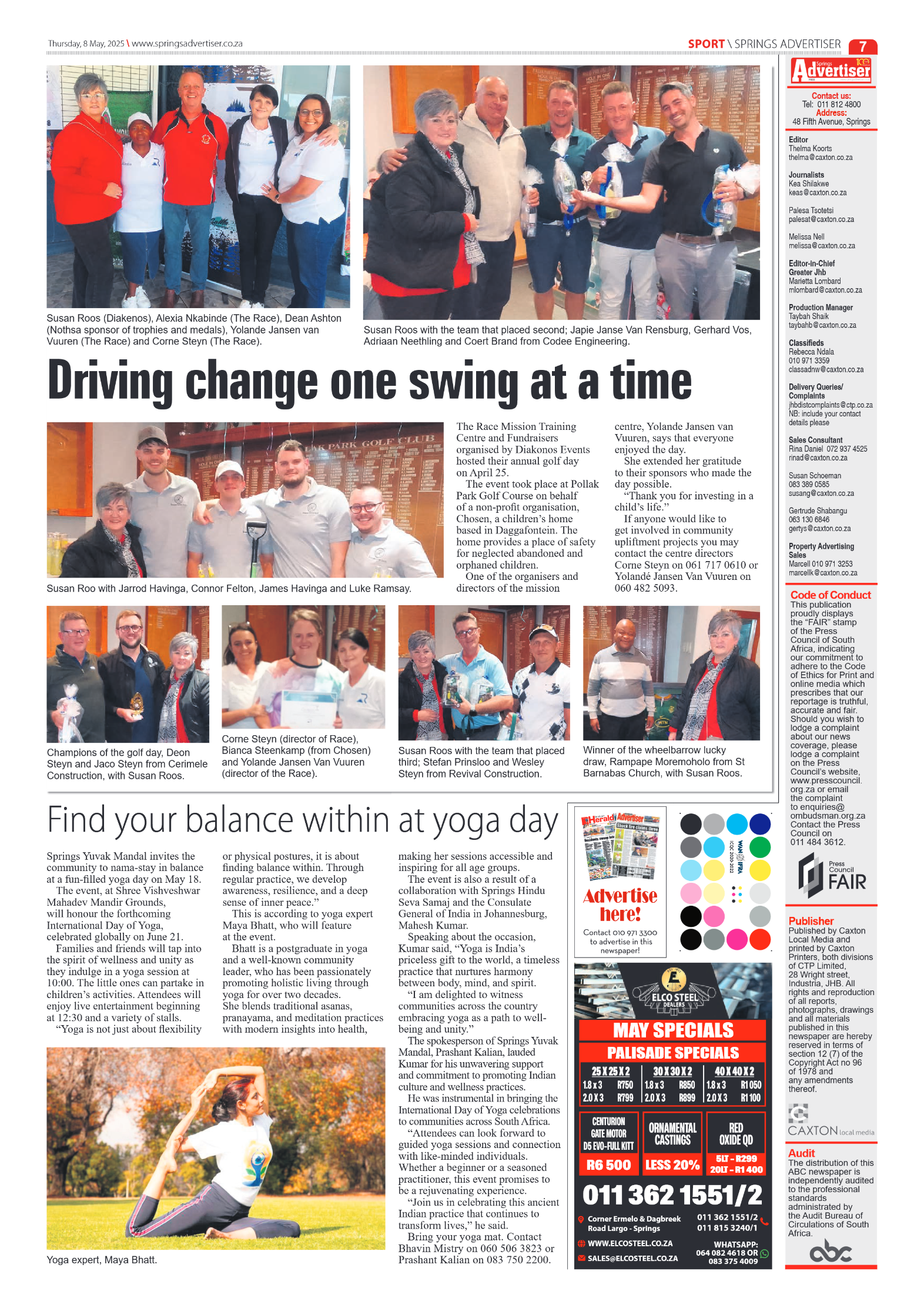 Springs Advertiser 8 May 2025 page 7
