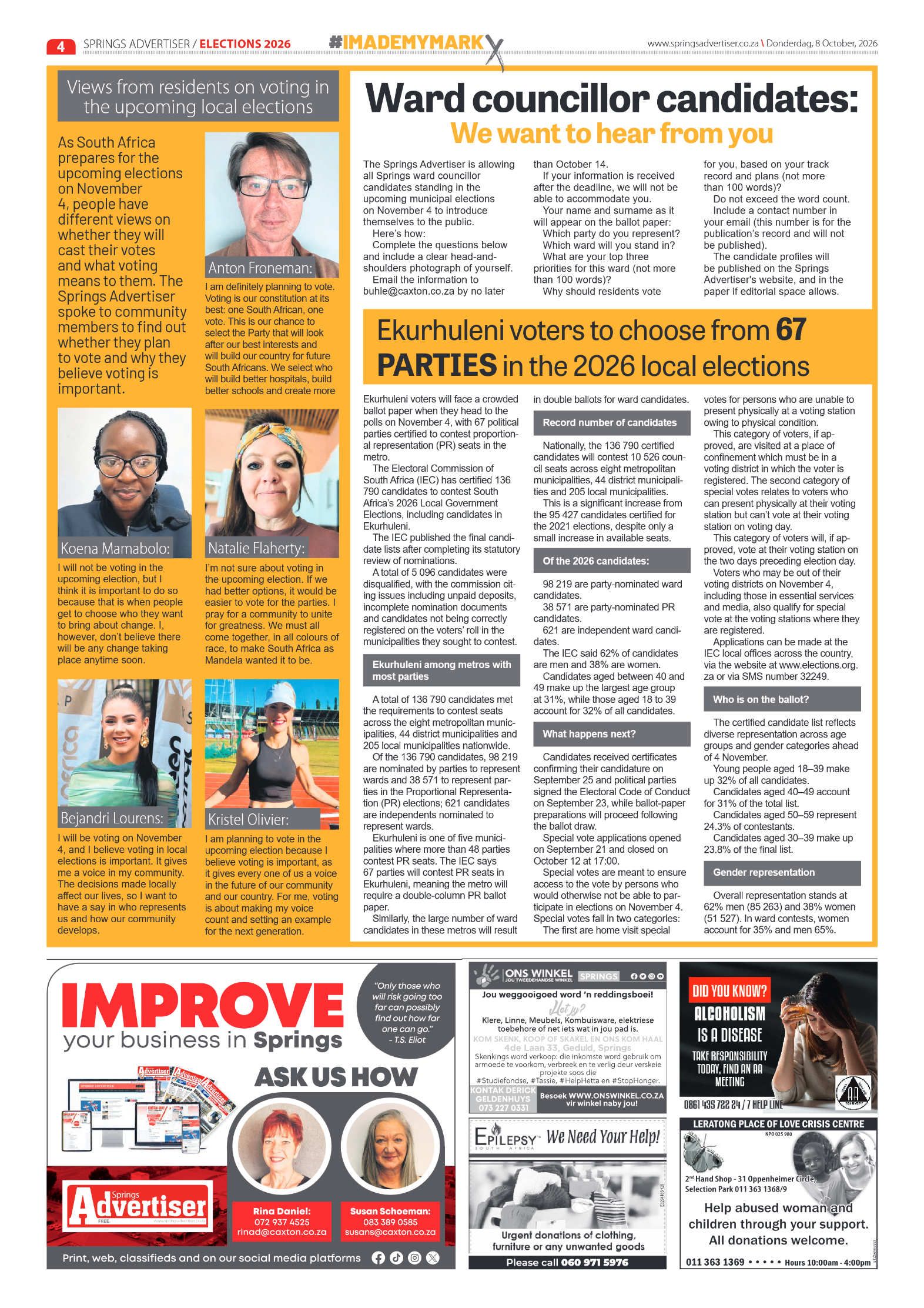 Springs Advertiser 8 October 2026 page 6