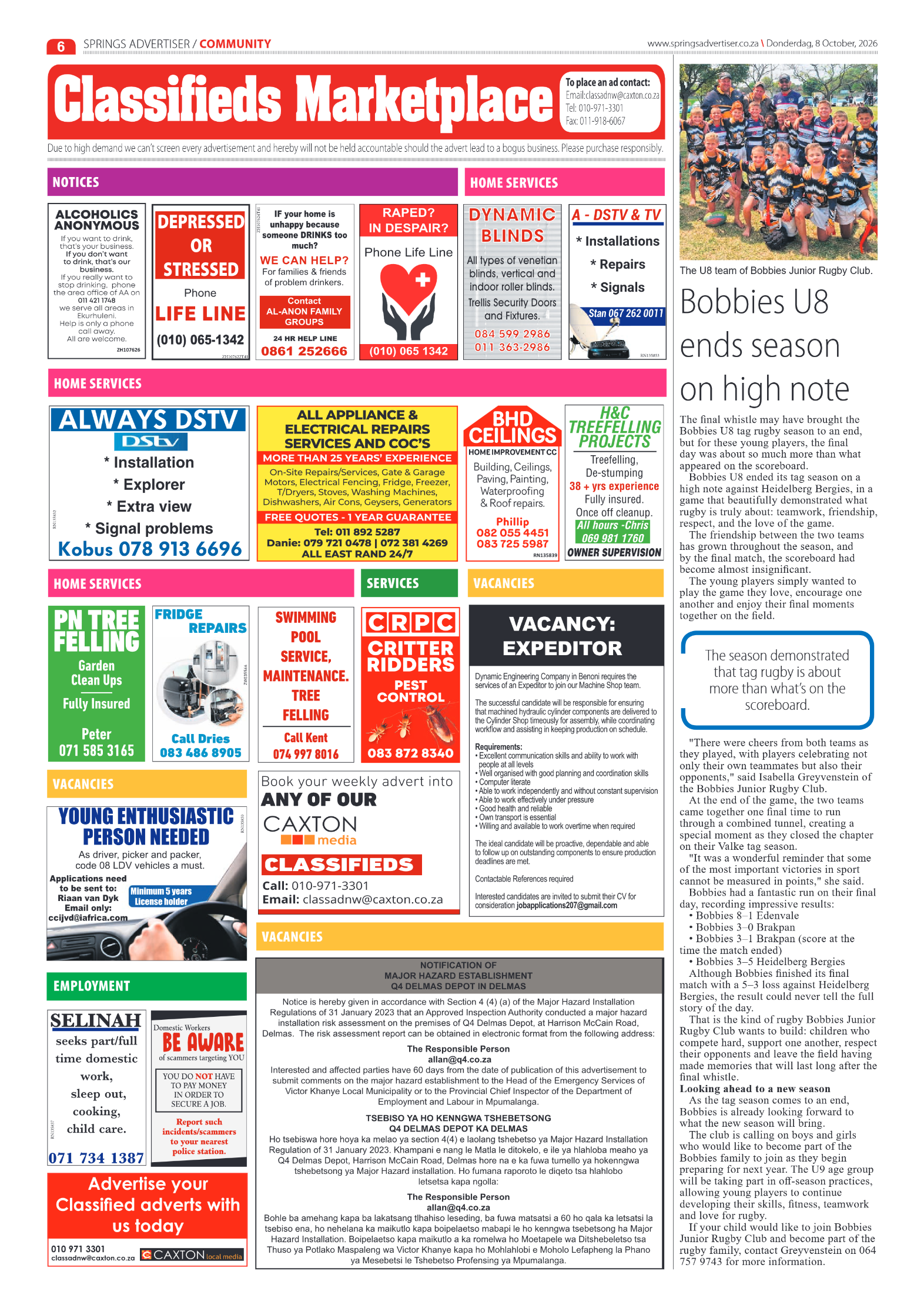 Springs Advertiser 8 October 2026 page 8