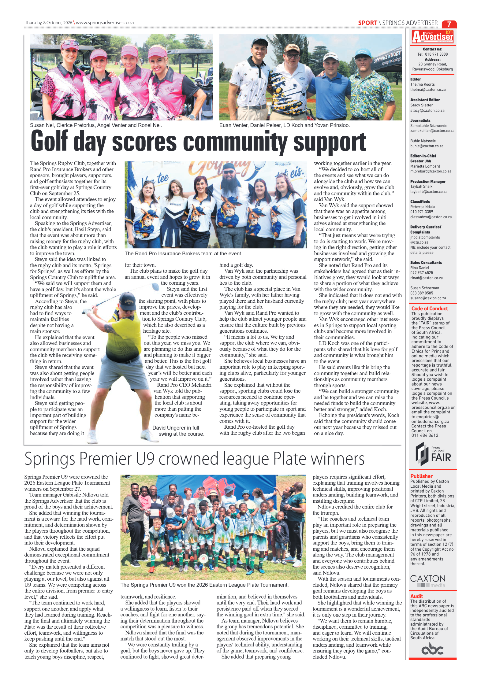 Springs Advertiser 8 October 2026 page 9