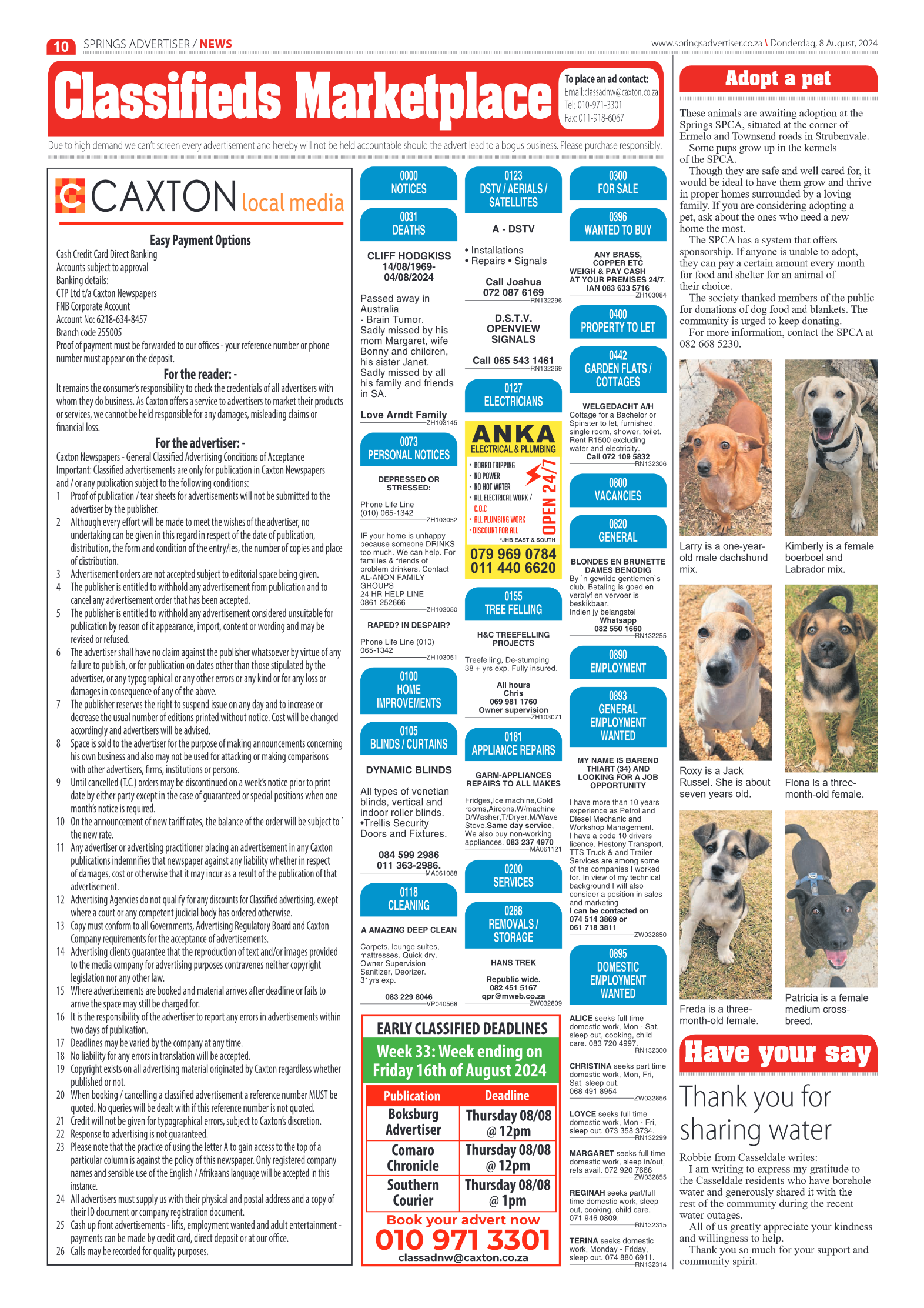 Springs Advertiser 9 August 2024 page 10