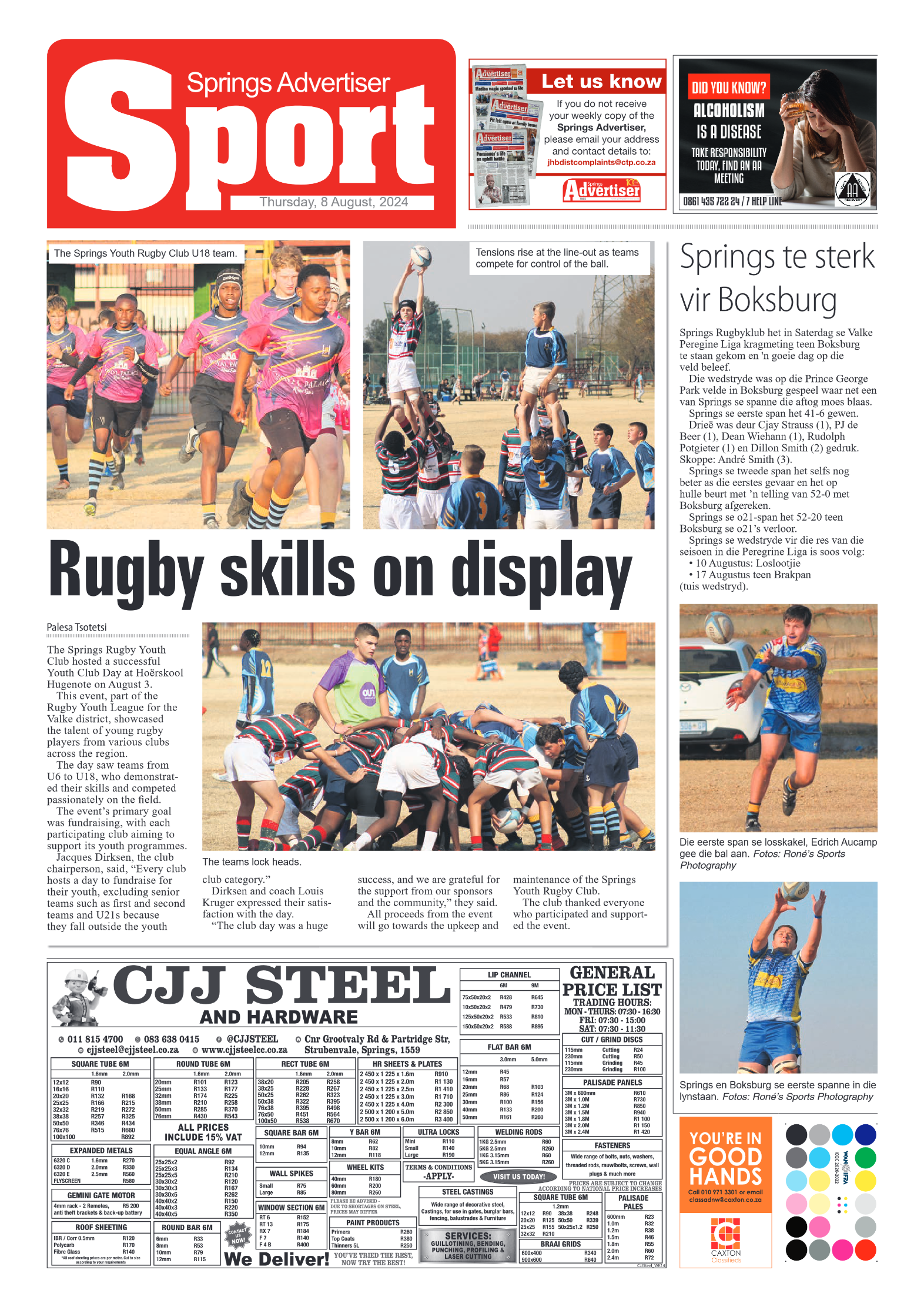 Springs Advertiser 9 August 2024 page 12