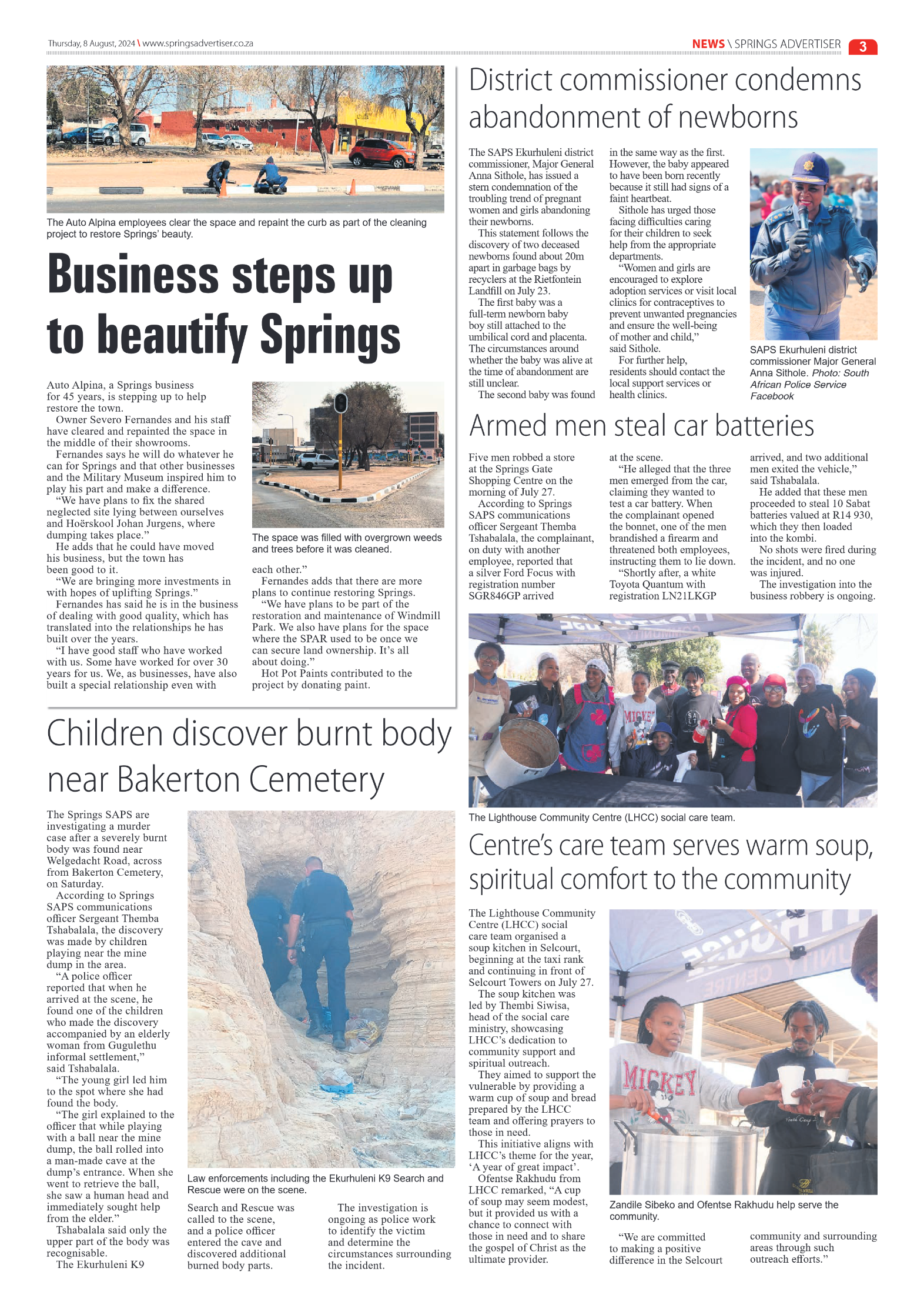 Springs Advertiser 9 August 2024 page 3