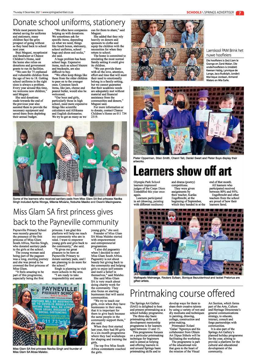 Springs Advertiser 9 December 2021 page 7
