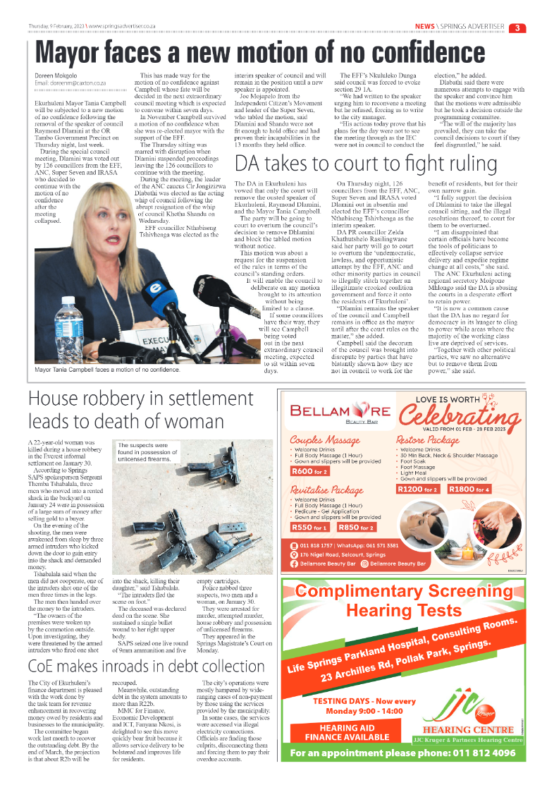 Springs Advertiser 9 February 2023 page 3