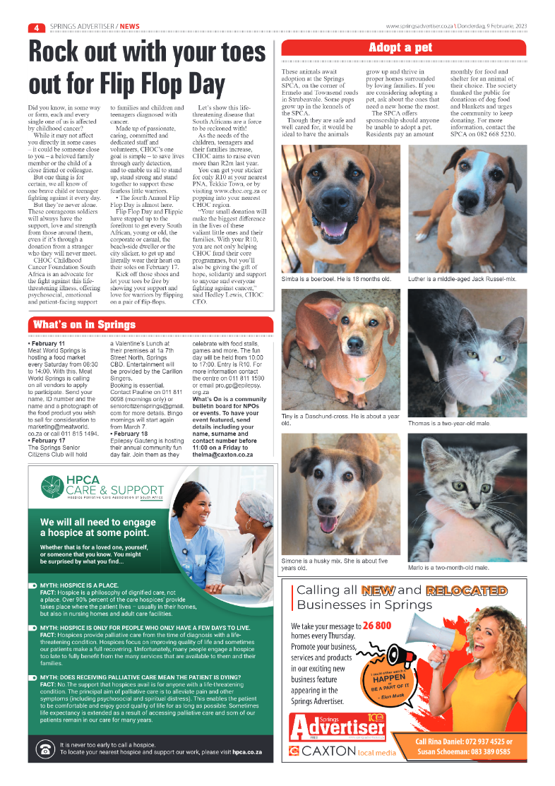 Springs Advertiser 9 February 2023 page 4