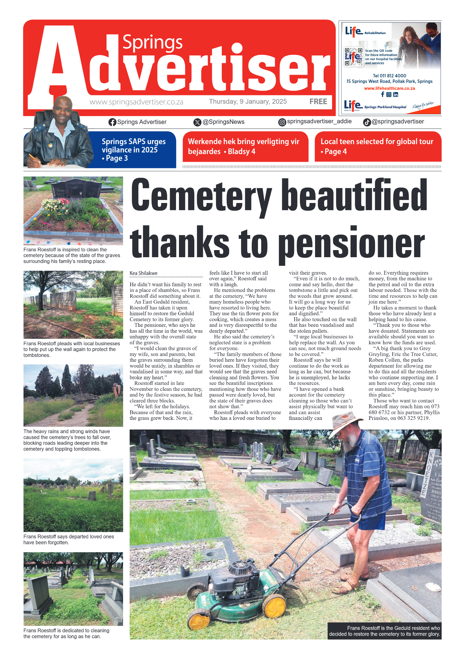 Springs Advertiser 9 January 2025 page 1