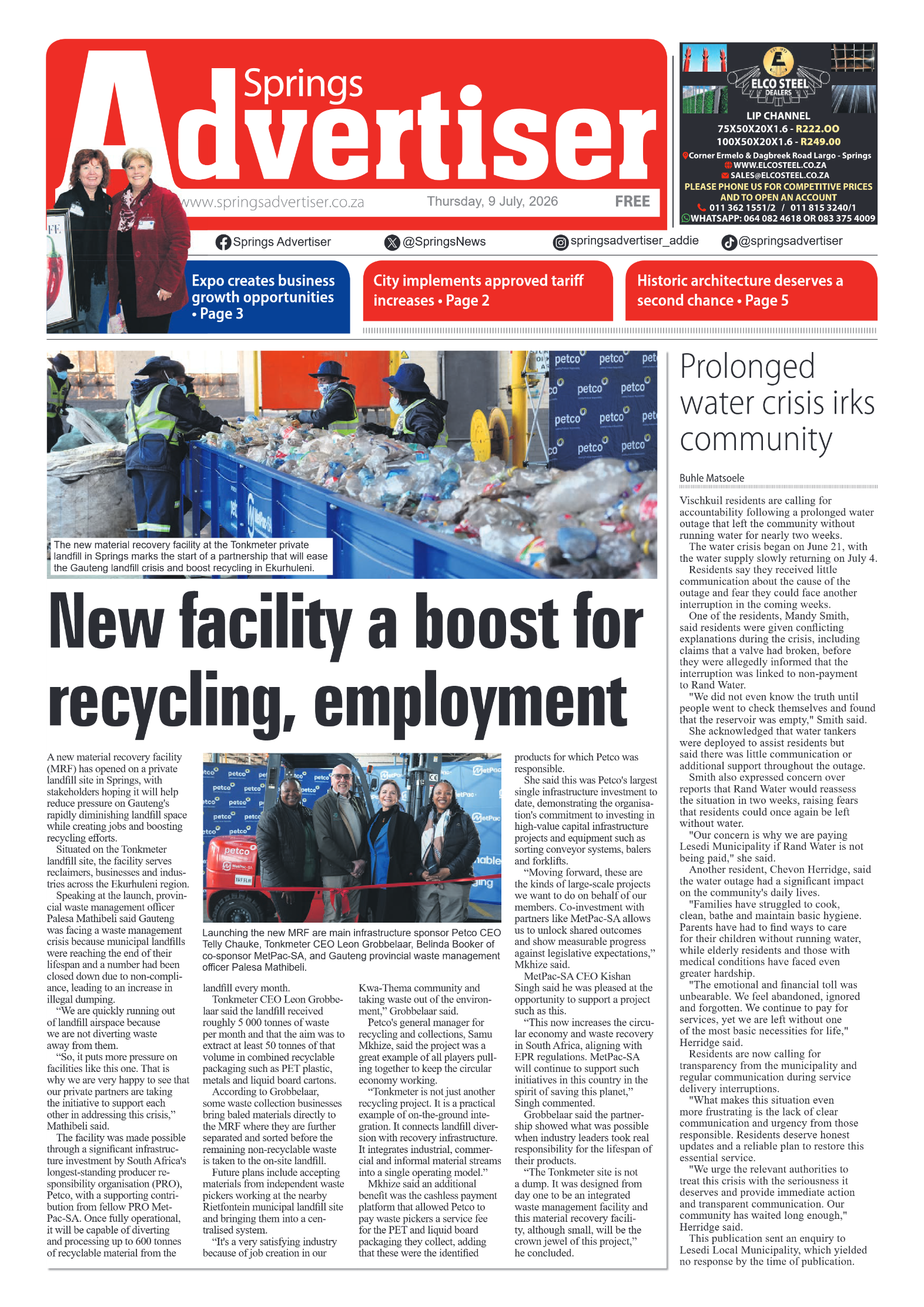 Springs Advertiser 9 July 2026 page 3
