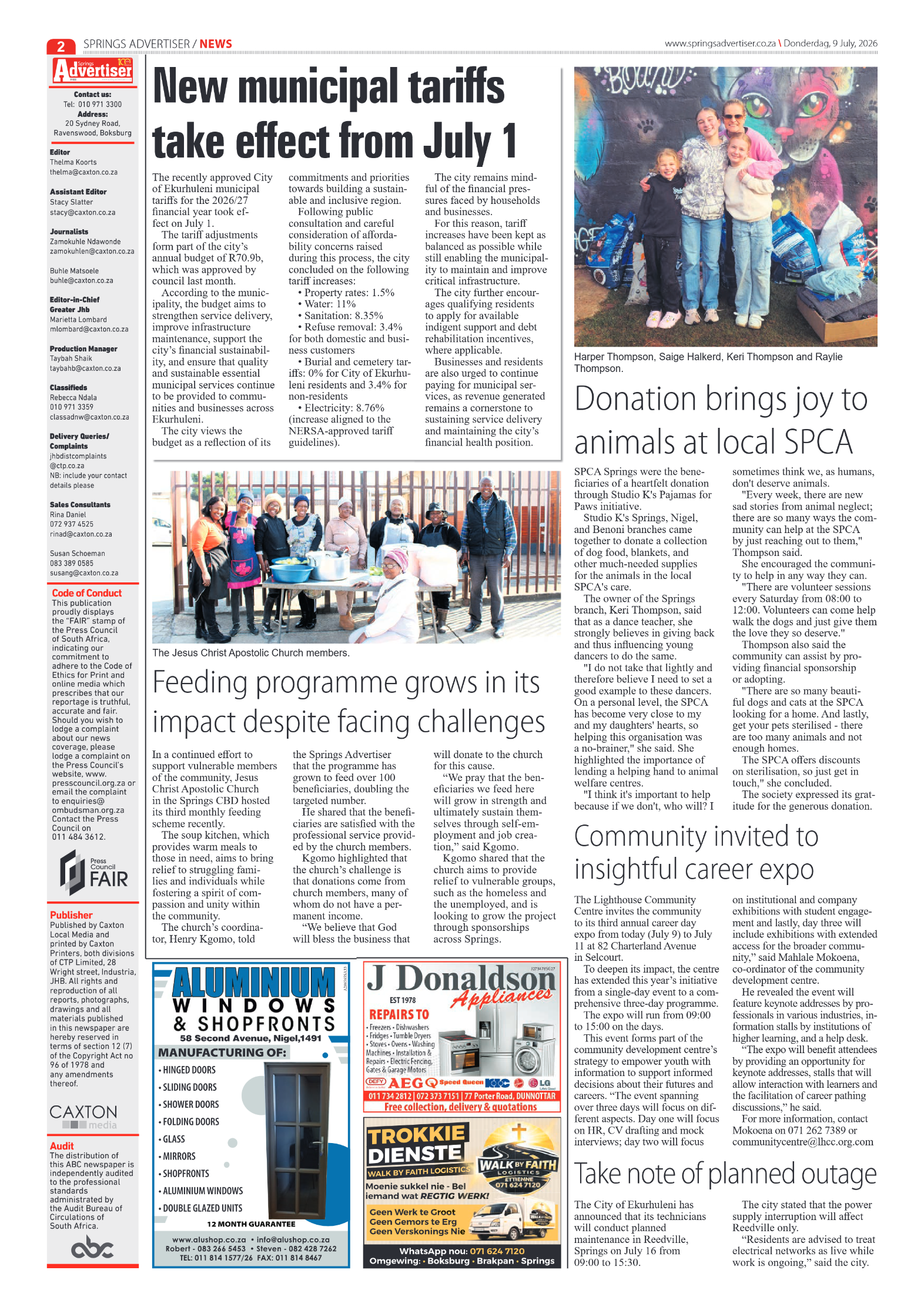 Springs Advertiser 9 July 2026 page 4