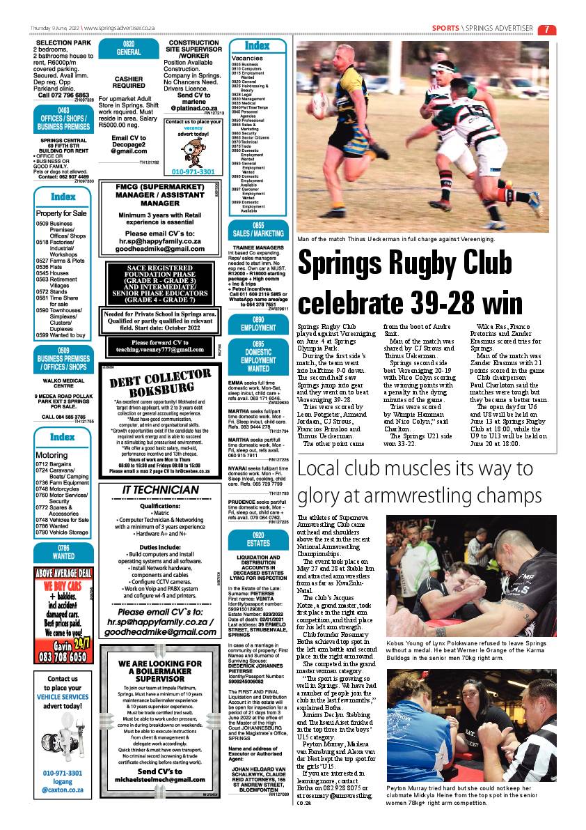 Springs Advertiser 9 June 2022 page 7