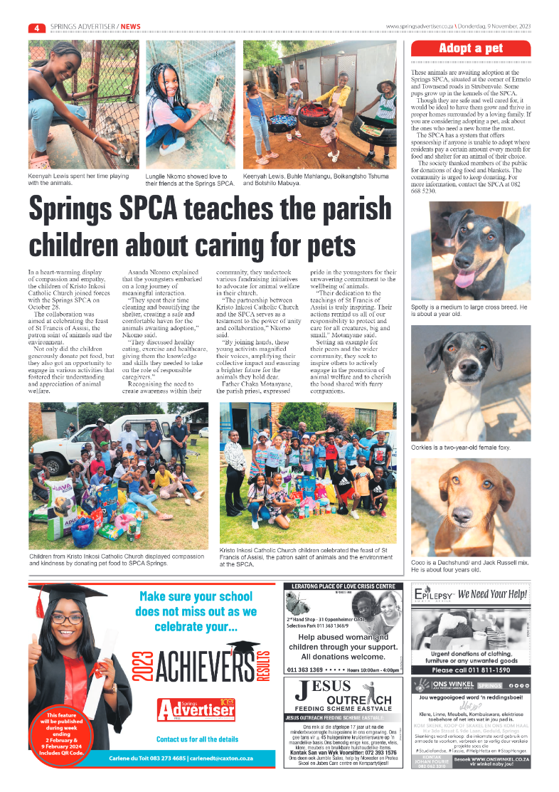 Springs Advertiser 9 November 2023 page 4