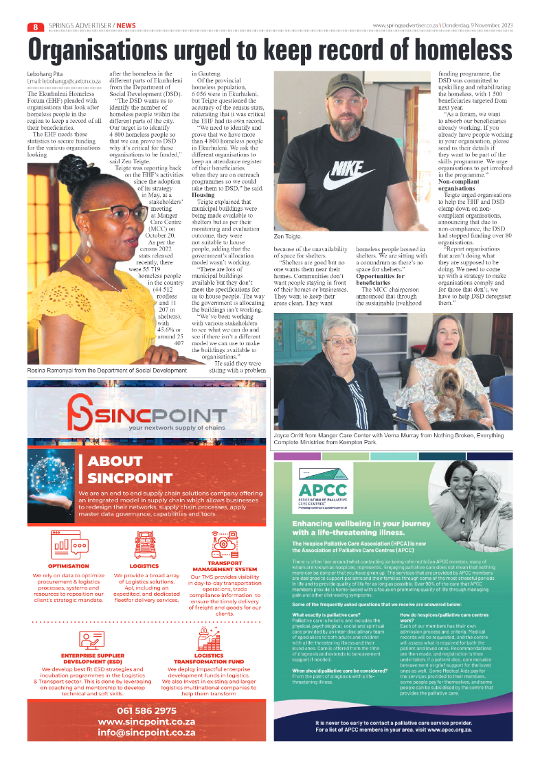 Springs Advertiser 9 November 2023 page 8