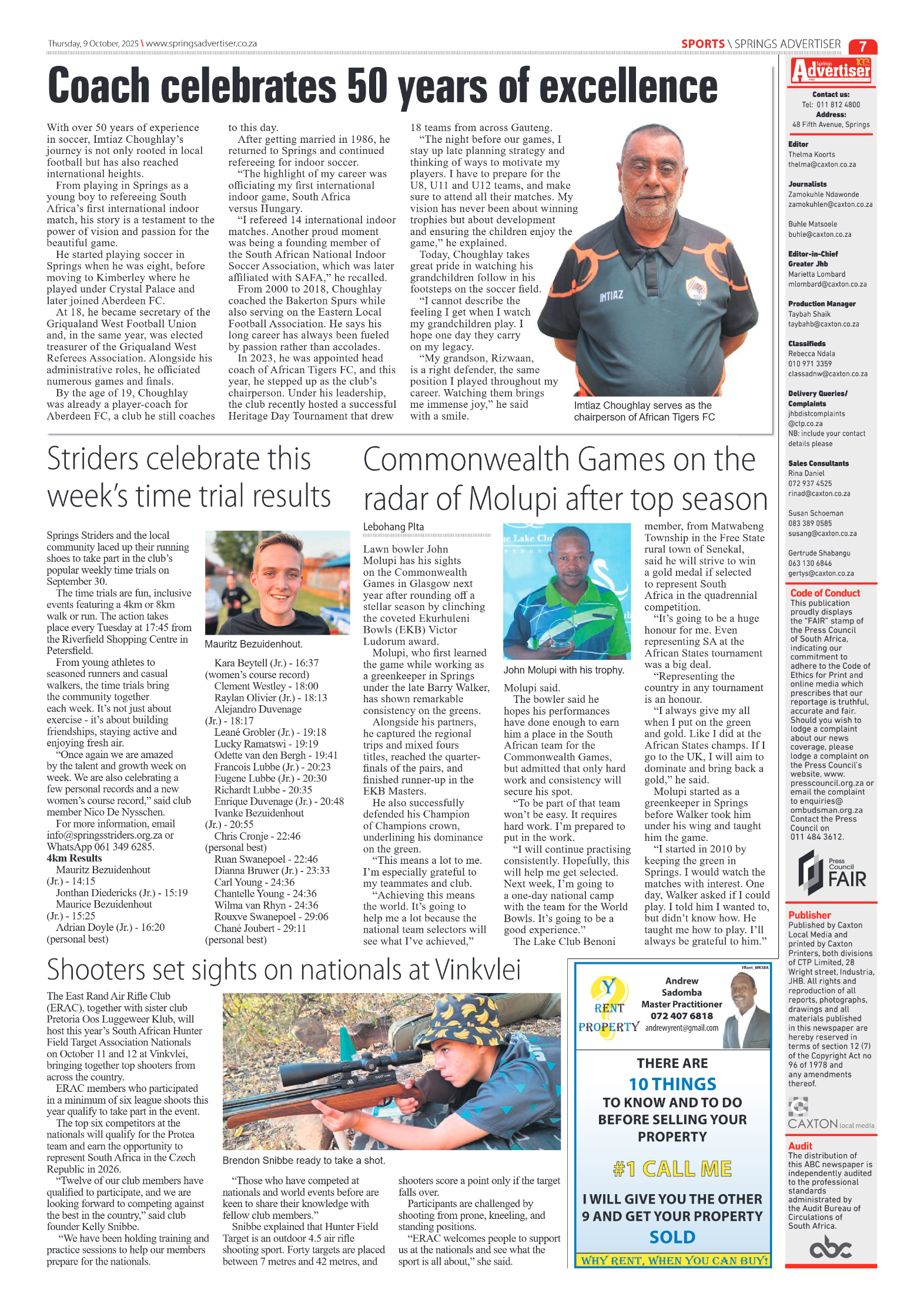Springs Advertiser 9 October 2025 page 9