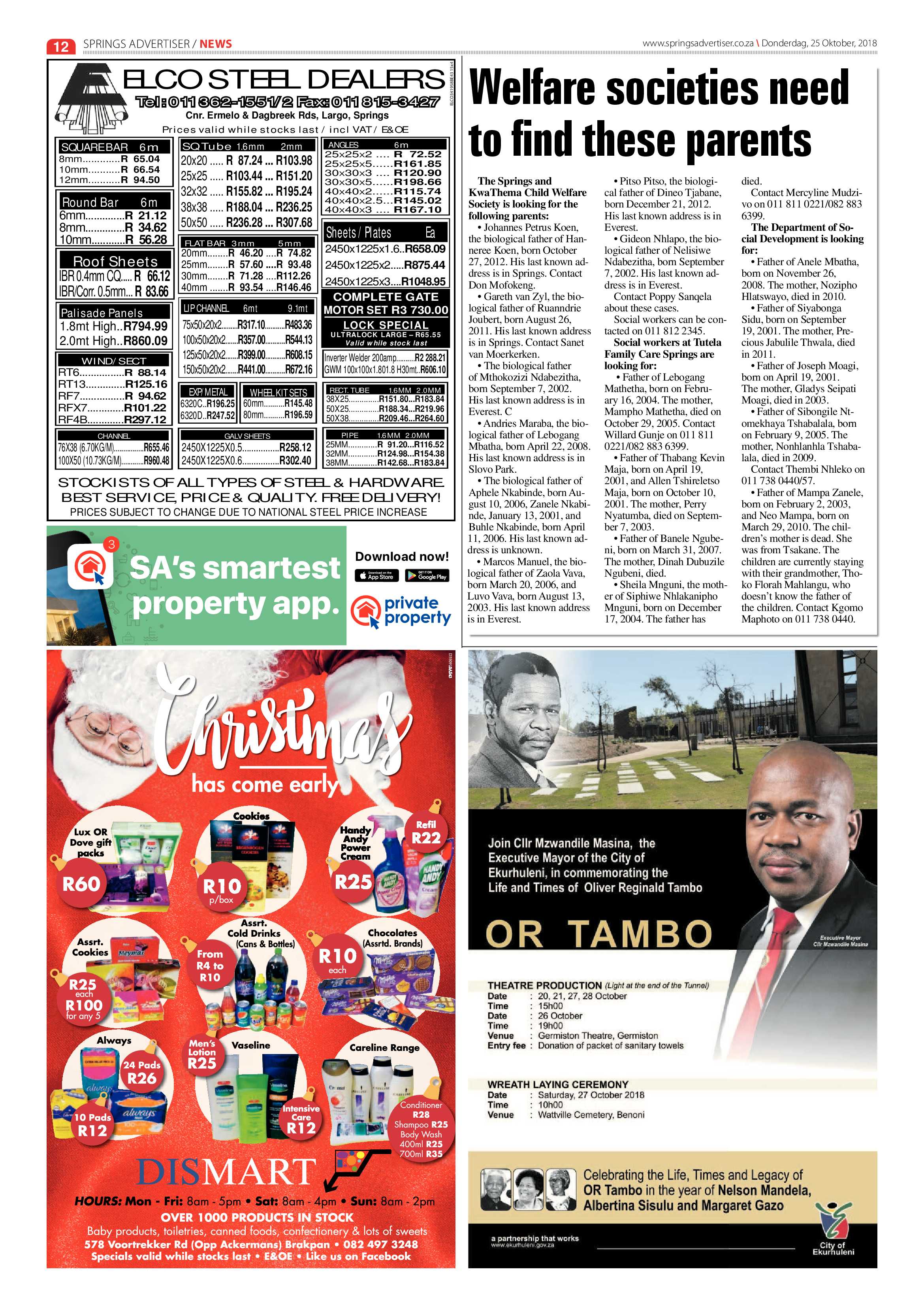 Springs advertiser 25 October 2018 page 12