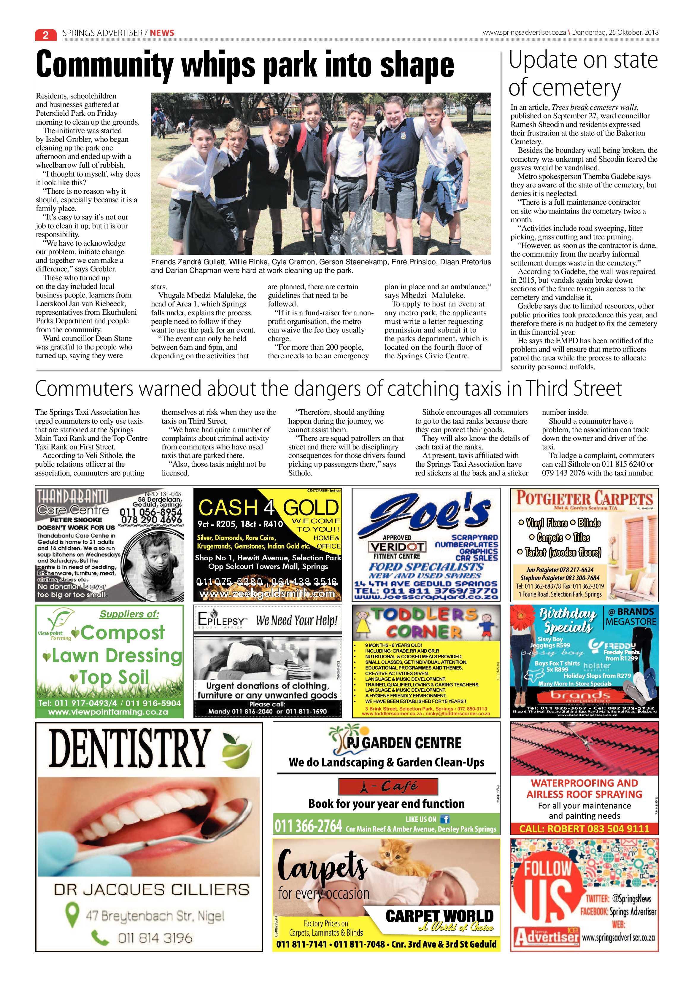 Springs advertiser 25 October 2018 page 2