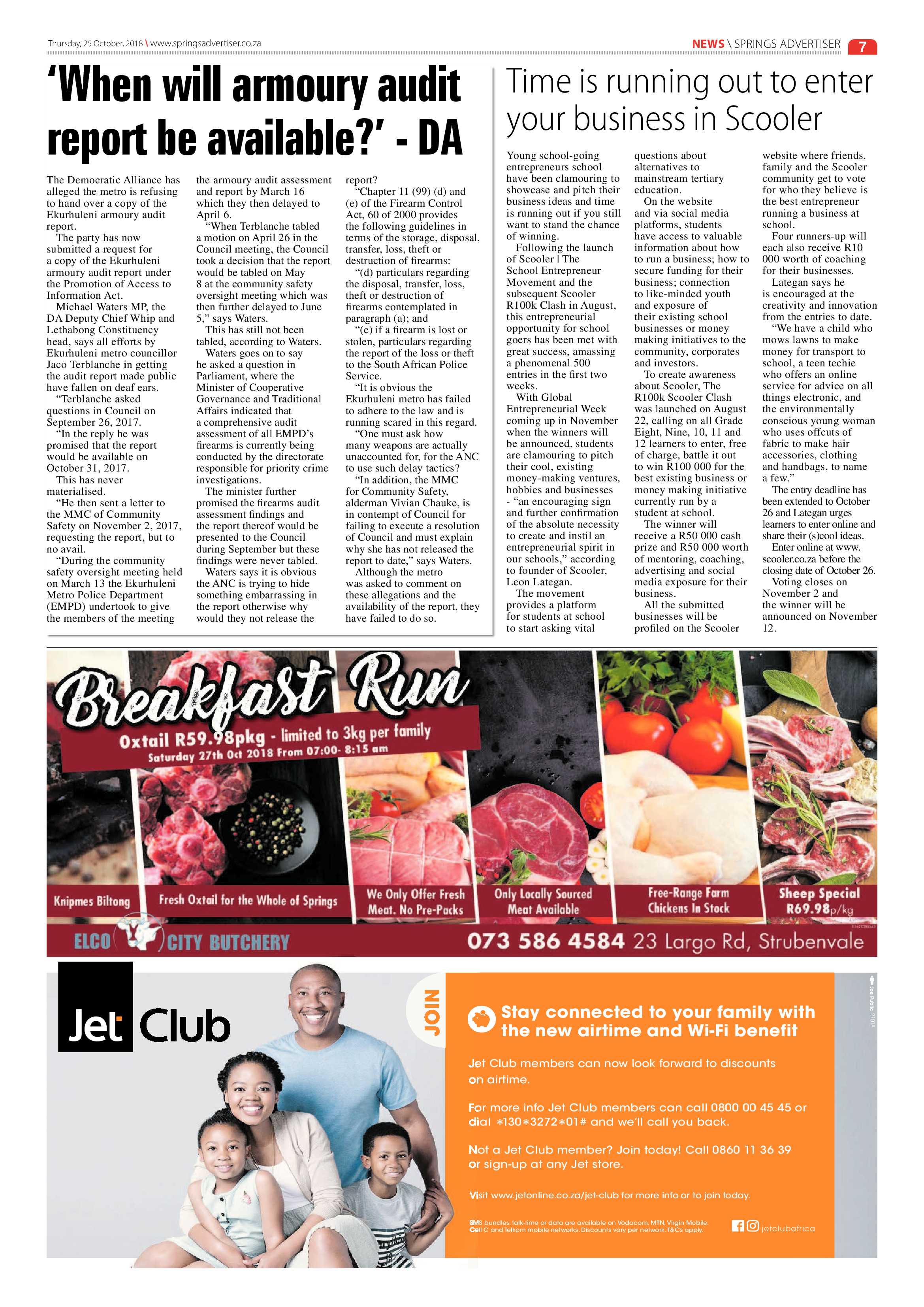 Springs advertiser 25 October 2018 page 7